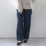 ネイビー | カラーステッチペインターデニムパンツ ボトムス オールシーズン 春夏 秋冬 | SELECT LEVERY