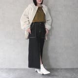 ホワイトステッチデニムスカート ボトムス オールシーズン 春夏 秋冬 | SELECT LEVERY | 詳細画像21