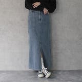 ホワイトステッチデニムスカート ボトムス オールシーズン 春夏 秋冬 | SELECT LEVERY | 詳細画像2