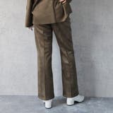 フェイクスエードセミフレアパンツ ボトムス スリット ロング 秋冬 春 | SELECT LEVERY | 詳細画像14