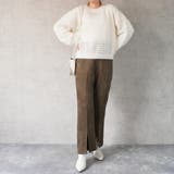 フェイクスエードセミフレアパンツ ボトムス スリット ロング 秋冬 春 | SELECT LEVERY | 詳細画像21