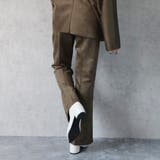 フェイクスエードセミフレアパンツ ボトムス スリット ロング 秋冬 春 | SELECT LEVERY | 詳細画像16