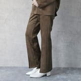 フェイクスエードセミフレアパンツ ボトムス スリット ロング 秋冬 春 | SELECT LEVERY | 詳細画像13