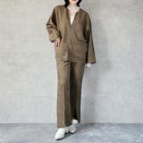 フェイクスエードセミフレアパンツ ボトムス スリット ロング 秋冬 春 | SELECT LEVERY | 詳細画像15