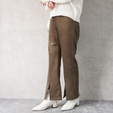 フェイクスエードセミフレアパンツ ボトムス スリット ロング 秋冬 春 | SELECT LEVERY | 詳細画像18