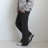 フェイクスエードセミフレアパンツ ボトムス スリット ロング 秋冬 春 | SELECT LEVERY | 詳細画像23