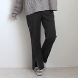 フェイクスエードセミフレアパンツ ボトムス スリット ロング 秋冬 春 | SELECT LEVERY | 詳細画像22