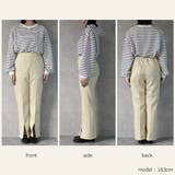 フェイクスエードセミフレアパンツ ボトムス スリット ロング 秋冬 春 | SELECT LEVERY | 詳細画像27