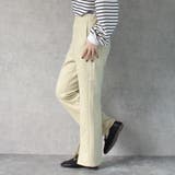 ライトグリーン | フェイクスエードセミフレアパンツ ボトムス スリット ロング 秋冬 春 | SELECT LEVERY