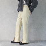 フェイクスエードセミフレアパンツ ボトムス スリット ロング 秋冬 春 | SELECT LEVERY | 詳細画像10