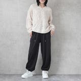 裏シャギーアルガンオイル加工 ジョガーパンツ ドロスト | SELECT LEVERY  | 詳細画像22 