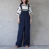 ワンウォッシュ | 配色ステッチベイカーサロペット パンツ ロングシーズン 春夏 秋冬 | SELECT LEVERY