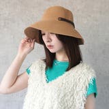 ブラウン | ベルト付き麦わら帽子 折り畳み可能 ハット 日焼け対策 | SELECT LEVERY 