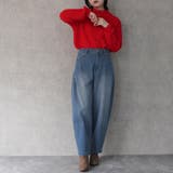 AIRジョグデニムコクーンパンツ ワイドパンツ カーブパンツ オールシーズン | SELECT LEVERY | 詳細画像3