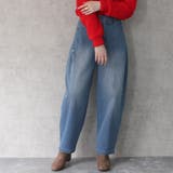 ユーズドライトブルー | AIRジョグデニムコクーンパンツ ワイドパンツ カーブパンツ オールシーズン | SELECT LEVERY