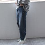 AIRジョグデニムコクーンパンツ ワイドパンツ カーブパンツ オールシーズン | SELECT LEVERY | 詳細画像7
