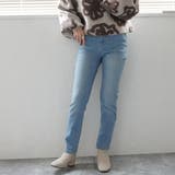 ユーズドライトブルー | 裏起毛ゆるフィットパンツ 裏起毛 ストレッチ スキニー デニム 秋冬 | SELECT LEVERY