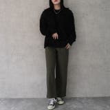 裏起毛ワイドパンツ デニム ストレッチ ボトムス 秋冬 | SELECT LEVERY | 詳細画像15