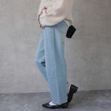 裏起毛ワイドパンツ デニム ストレッチ ボトムス 秋冬 | SELECT LEVERY | 詳細画像3
