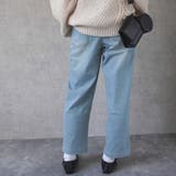 裏起毛ワイドパンツ デニム ストレッチ ボトムス 秋冬 | SELECT LEVERY | 詳細画像4