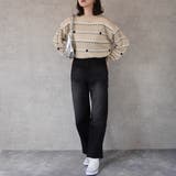 裏起毛ワイドパンツ デニム ストレッチ ボトムス 秋冬 | SELECT LEVERY | 詳細画像12