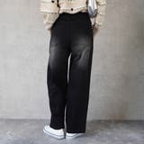 裏起毛ワイドパンツ デニム ストレッチ ボトムス 秋冬 | SELECT LEVERY | 詳細画像14