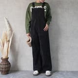 コーデュロイサロペット オーバーオール オールインワン ワイドパンツ 秋冬 | SELECT LEVERY | 詳細画像17