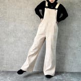 グレージュ | コーデュロイサロペット オーバーオール オールインワン ワイドパンツ 秋冬 | SELECT LEVERY