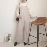 コーデュロイサロペット オーバーオール オールインワン ワイドパンツ 秋冬 | SELECT LEVERY | 詳細画像2