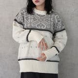 ノルディック柄ニット プルオーバー トップス 長袖 秋冬 | SELECT LEVERY  | 詳細画像2 