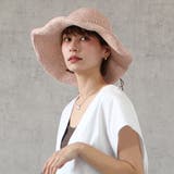 ピンク | リボン付き ストローハット 麦わら帽子 ハット 帽子 日焼け対策 服飾雑貨 | SELECT LEVERY