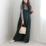 グリーン | キャミソール ワイド サロペット | SELECT LEVERY