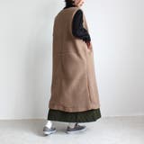 ボア ロングジレ ベスト 裏地あり ジレ レイヤード アウター 秋冬 | SELECT LEVERY | 詳細画像9