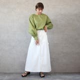 配色ステッチデニム超ロングスカート Aライン スカート オールシーズン | SELECT LEVERY | 詳細画像2