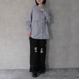 クラッシュダメージ加工 リメイク風デニムワイドパンツ ボトムス | SELECT LEVERY | 詳細画像8