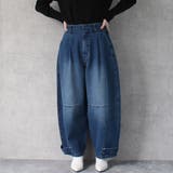 ユーズドブルー | デニムバナナバルーンワイドパンツ カーブワイドパンツ 秋冬 | SELECT LEVERY