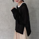 配色シアーニットプルオーバー トップス 長袖 春夏 秋 レイヤード | SELECT LEVERY  | 詳細画像18