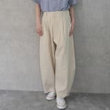 キナリ | 麻100%サーカスパンツ リネンバナナワイドパンツ 裏地付き | SELECT LEVERY 