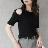 綿フライス肩スリットリボン無地Tシャツ カットソー トップス 半袖 | SELECT LEVERY  | 詳細画像7 
