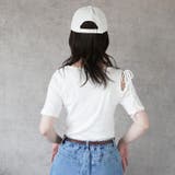綿フライス肩スリットリボン無地Tシャツ カットソー トップス 半袖 | SELECT LEVERY  | 詳細画像5 