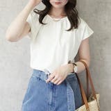 シルクタッチ接触冷感ギャザーフレンチスリーブTシャツ クール 半袖 | SELECT LEVERY  | 詳細画像3 