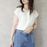 シルクタッチ接触冷感ギャザーフレンチスリーブTシャツ クール 半袖 | SELECT LEVERY  | 詳細画像2 