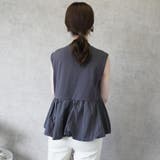 シルクタッチ接触冷感異素材ペプラムバルーンTシャツ ノースリーブTシャツ | SELECT LEVERY  | 詳細画像10 