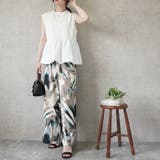 シルクタッチ接触冷感異素材ペプラムバルーンTシャツ ノースリーブTシャツ | SELECT LEVERY  | 詳細画像4 