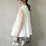 シルクタッチ接触冷感異素材ペプラムバルーンTシャツ ノースリーブTシャツ | SELECT LEVERY  | 詳細画像5 