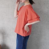 袖フリル半袖Tシャツ カットソー 天竺 無地 | SELECT LEVERY | 詳細画像6