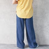 ウエストリブベイカーワイドパンツ なめらか 再生繊維セルロース エコ | SELECT LEVERY  | 詳細画像17 