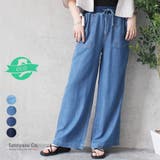 ウエストリブベイカーワイドパンツ なめらか 再生繊維セルロース エコ | SELECT LEVERY  | 詳細画像1 