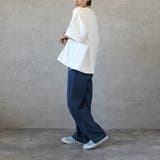 綿麻デニムワイドパンツ ボトムス 麻混デニム ワイドパンツ | SELECT LEVERY | 詳細画像7