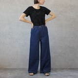 綿麻デニムワイドパンツ ボトムス 麻混デニム ワイドパンツ | SELECT LEVERY | 詳細画像9